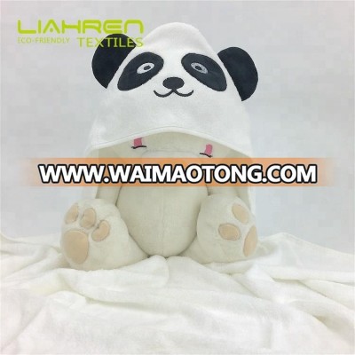 Latest Organic Bamboo Baby Hooded Towel Panda Design